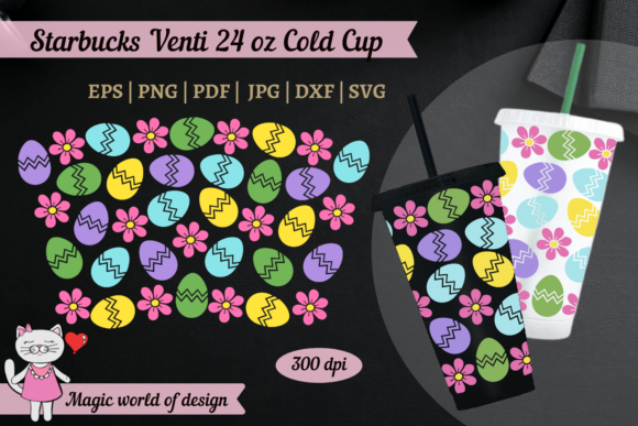 Easter Egg Graphics for Starbucks Cold Cup Tumbler Wraps