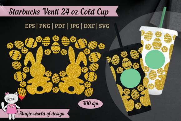 Full Wrap Cute Easter Eggs Svg Graphics for Tumbler Wraps