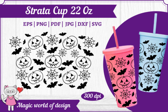 Halloween Pumpkin Print Strata Full Wrap: Graphics for Tumbler Wraps