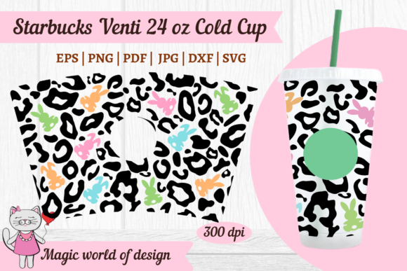Leopard Easter Bunny SVG: Tumbler Wraps & Graphics