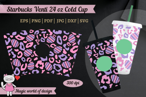 Leopard Easter Eggs SVG Graphics for Tumbler Wraps