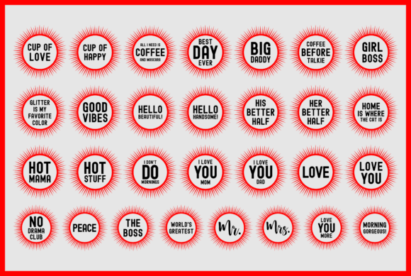 Red Sun Coffee Mug Design Bundle: Bold Graphics for Crafts