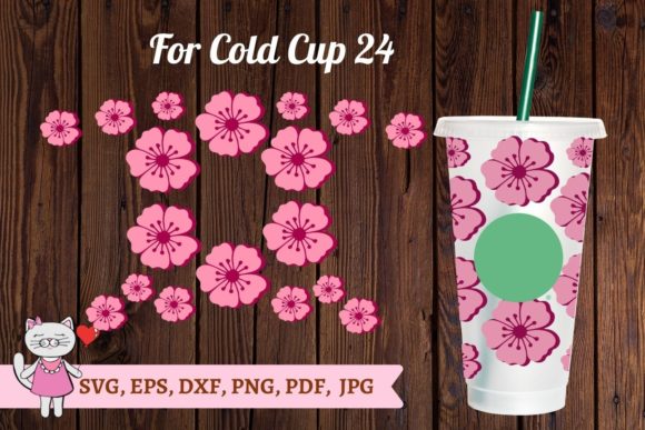 Sakura Starbucks Cherry Blossom Cold Tumbler Wraps Graphics
