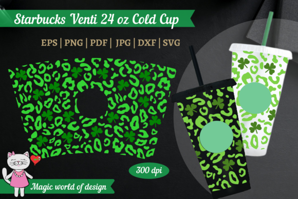 St Patrick Day Cheetah Svg Starbucks 24: A Designer's Take