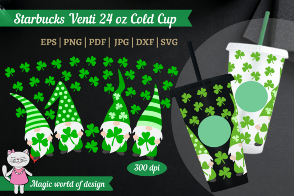 St Patricks Day Gnomes SVG Graphics for Tumbler Wraps