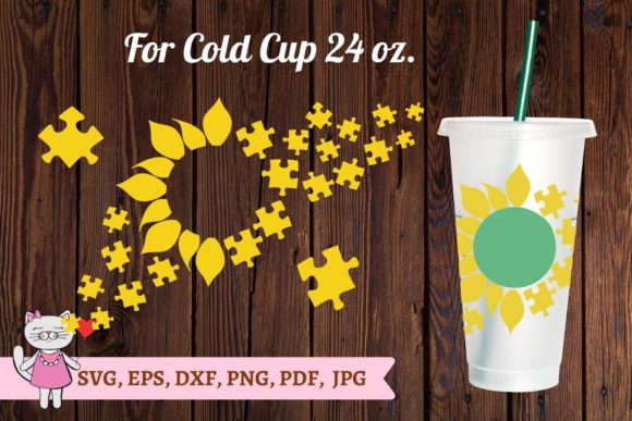 Sunflower Butterfly Svg, Starbucks Cold: Graphics & Tumbler Wraps