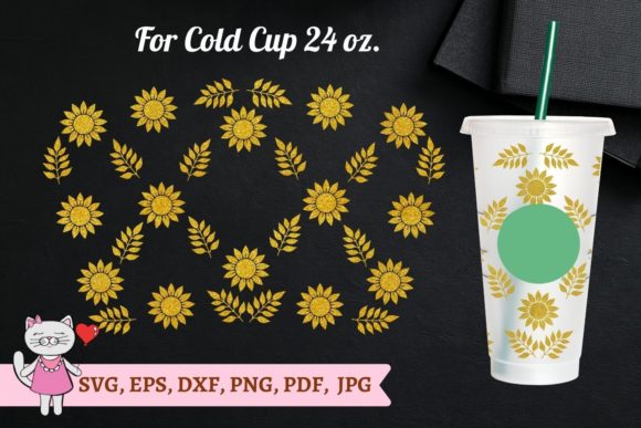 Sunflower Svg, Starbucks Cold Cup 24 Svg