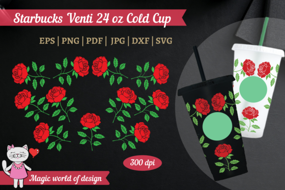 Valentine Red Roses Love Starbucks C Tumbler Graphics